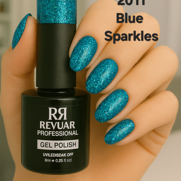 Гел лак 2011 Blue Sparkles