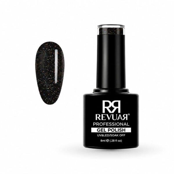 Gel Polish UV/LED 1004 Black Glitter 8ml