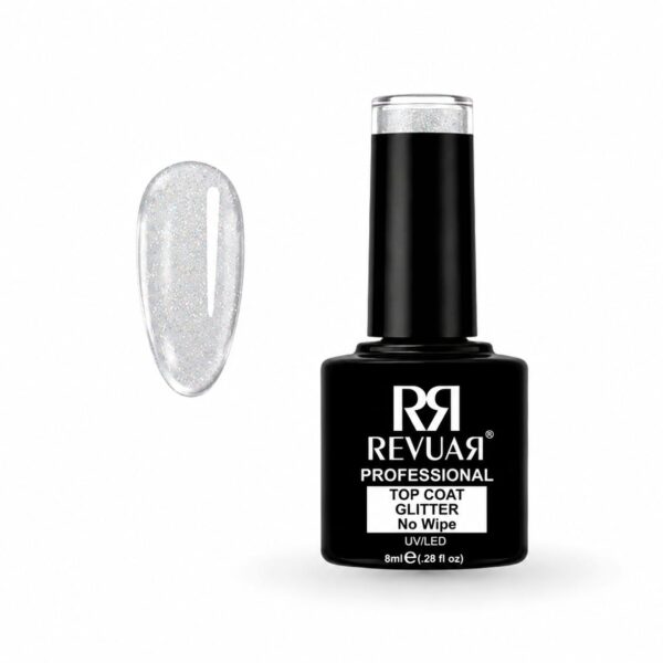 Gel Polish UV/LED 982 TOP COAT GLITTER No Wipe 8ml
