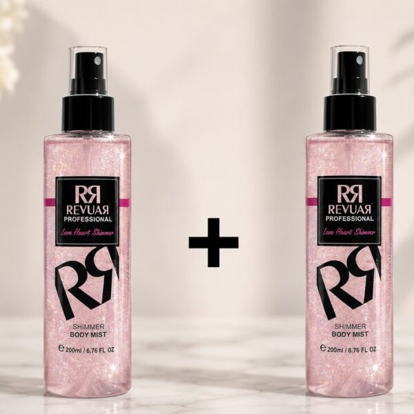 BODY MIST LOVE HEARTH SHIMMER REVUAR 1+1 ГРАТИС 200ml+200ml